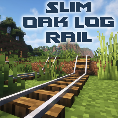 Slim Oak Log Rails (3d models)