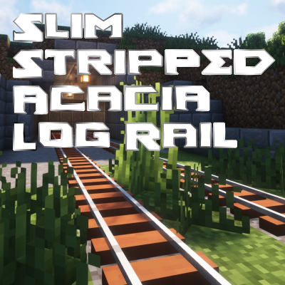 Slim Stripped Acacia Log Rail (3d models!)