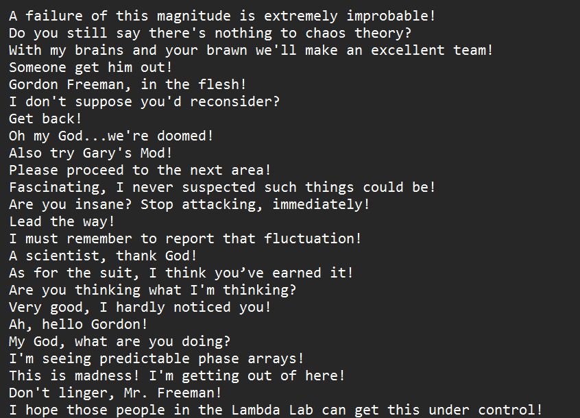 Splash Texts: Half-Life