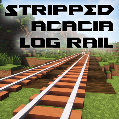 Stripped Acacia Log Rail (3d models)