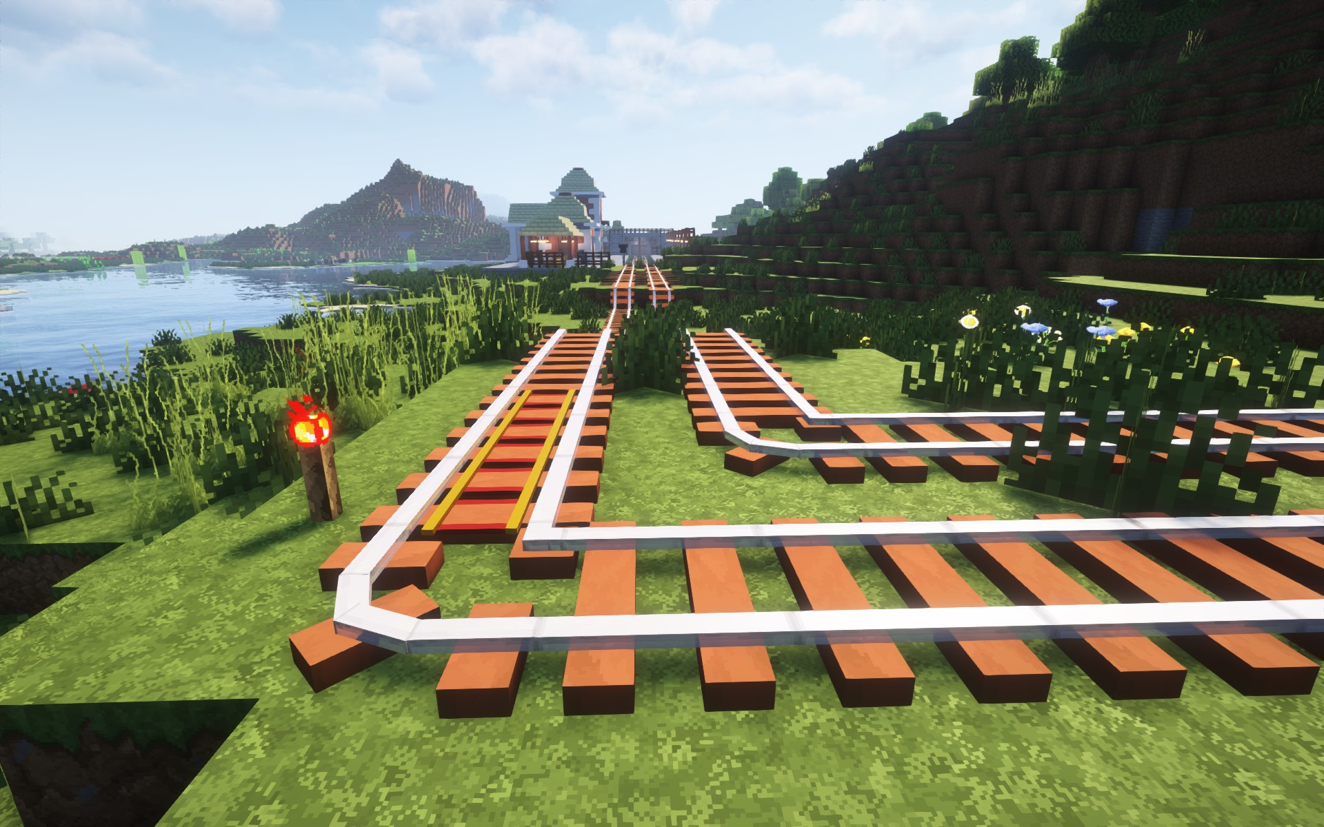 Stripped Acacia Log Rail (3d models)