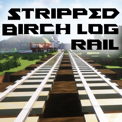 Stripped Birch Log Rails (3d models)