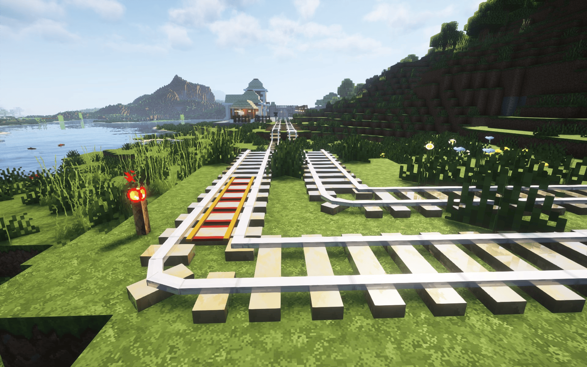 Stripped Birch Log Rails (3d models)