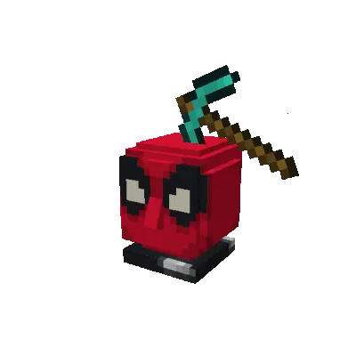 Totem of undying but its Deadpool Head