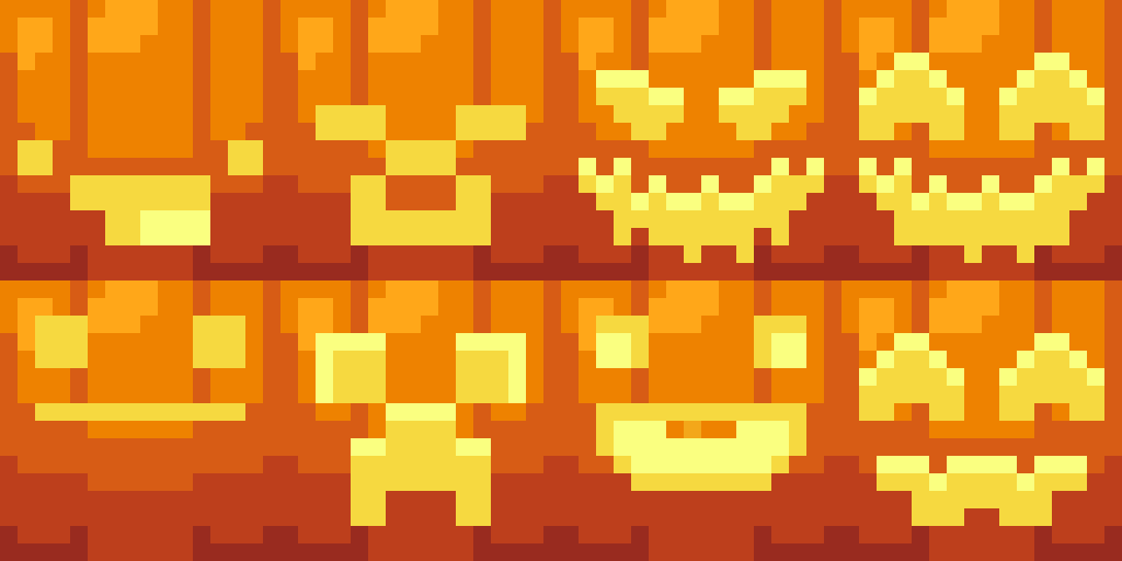 Varied Carved Pumpkins