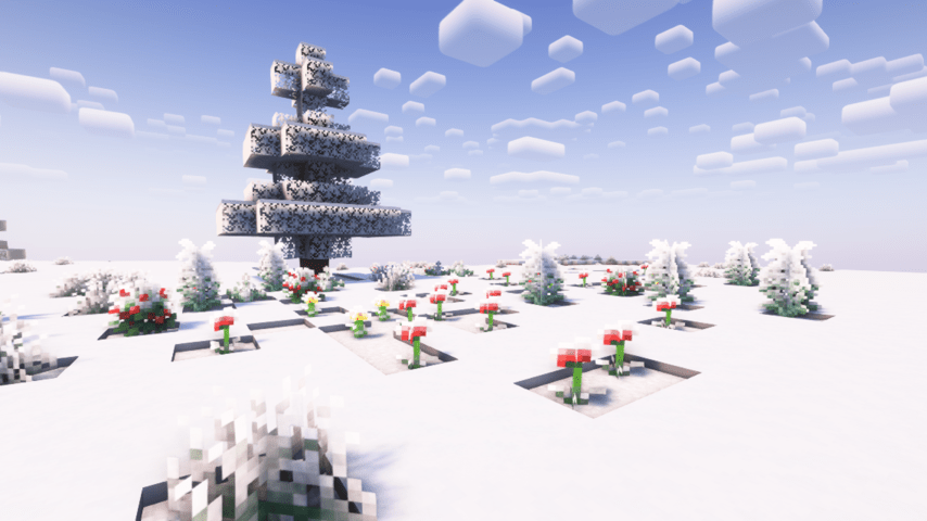 White Leaves/Grass in Snow Biomes - Winter Foliage