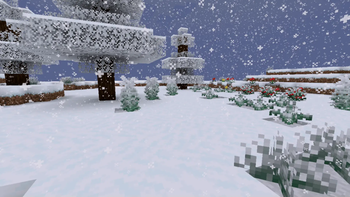 White Leaves/Grass in Snow Biomes – Winter Foliage