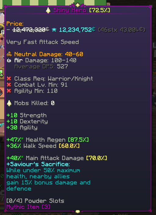 Wynncraft Legendary Tooltips