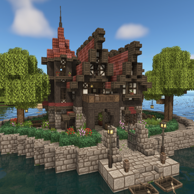 Half-Timbered Island House